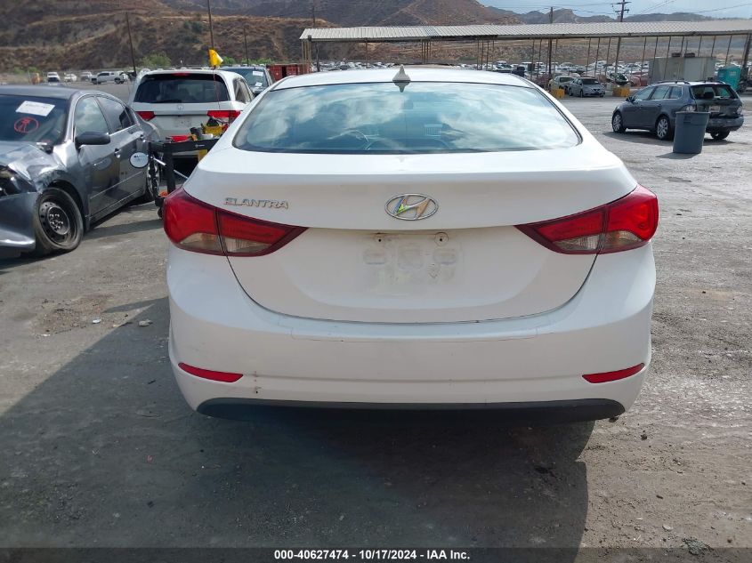 2016 Hyundai Elantra Se VIN: 5NPDH4AEXGH728286 Lot: 40627474