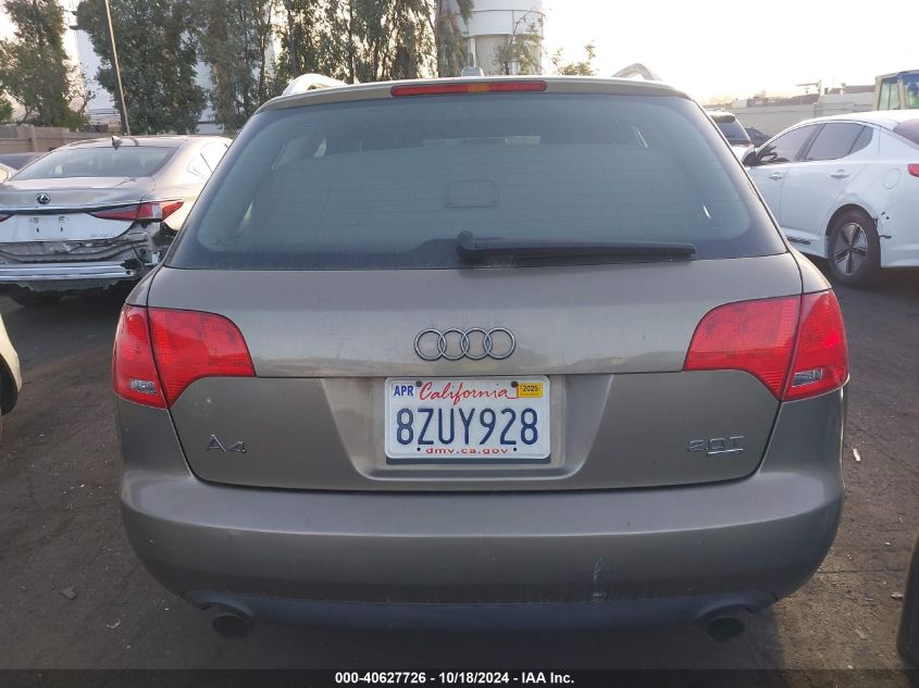 2007 Audi A4 2.0T Avant Quattro VIN: WAUKF78E87A209018 Lot: 40627726