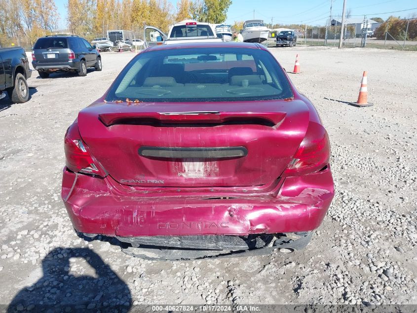 2006 Pontiac Grand Prix VIN: 2G2WP552661135109 Lot: 40627824