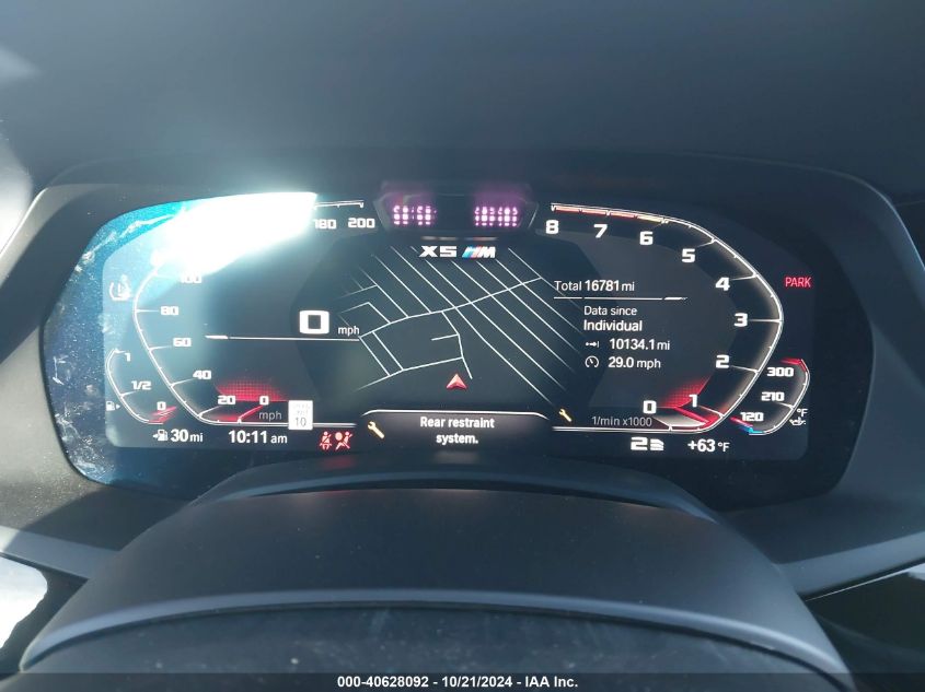 2021 BMW X5 M VIN: 5YMJU0C08M9E21223