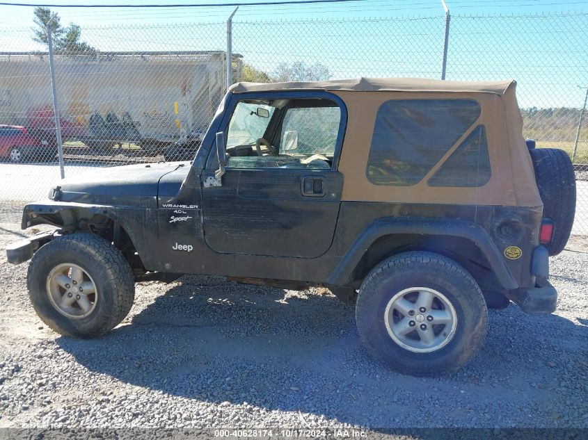 2000 Jeep Wrangler Sport VIN: 1J4FA49S1YP703915 Lot: 40628174