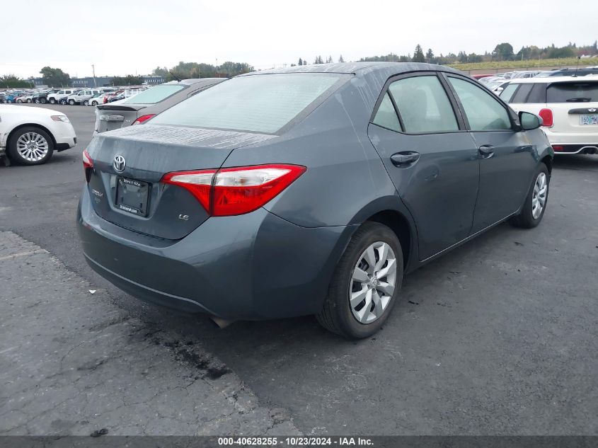 VIN 2T1BURHE4FC420618 2015 Toyota Corolla, LE no.4