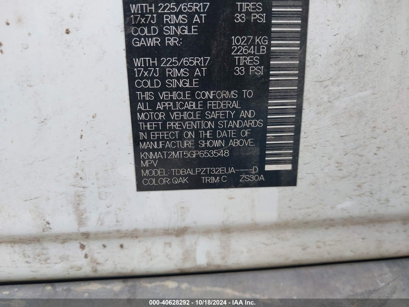 2016 NISSAN ROGUE S - KNMAT2MT5GP653548