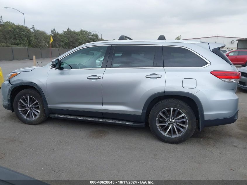 2019 Toyota Highlander Xle VIN: 5TDJZRFHXKS609169 Lot: 40628843