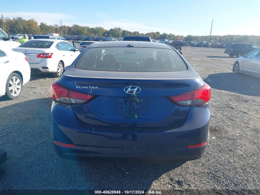 2016 Hyundai Elantra Se VIN: 5NPDH4AE1GH653896 Lot: 40628949