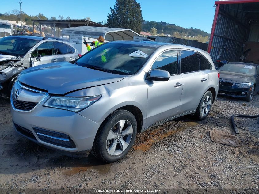 2016 Acura Mdx Acurawatch Plus Package VIN: 5FRYD3H27GB020836 Lot: 40629196