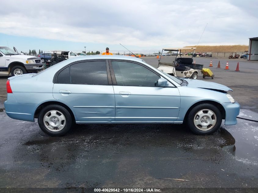 2003 Honda Civic Hybrid VIN: JHMES95643S021183 Lot: 40629542