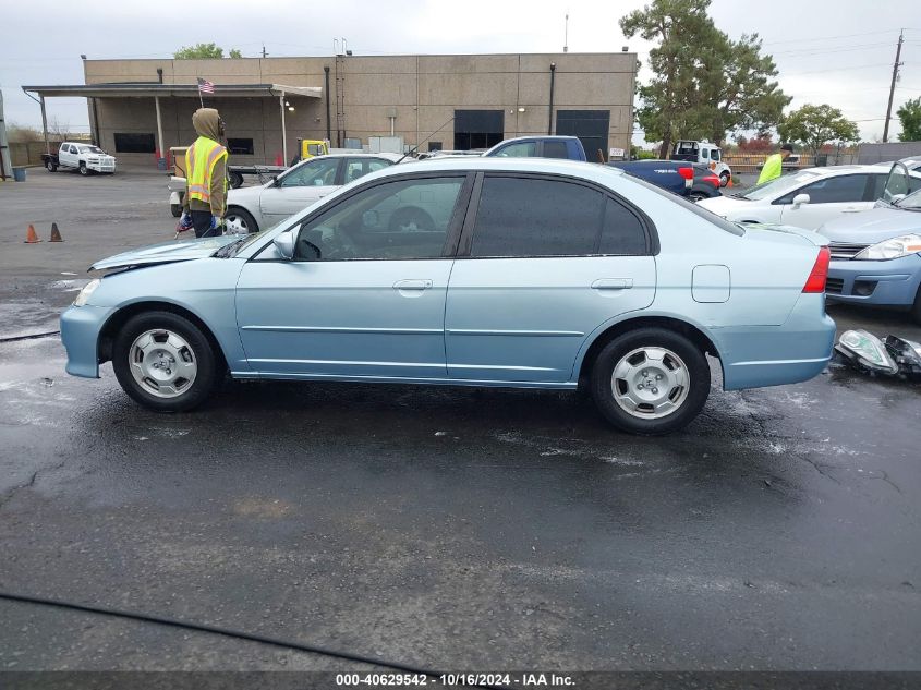 2003 Honda Civic Hybrid VIN: JHMES95643S021183 Lot: 40629542