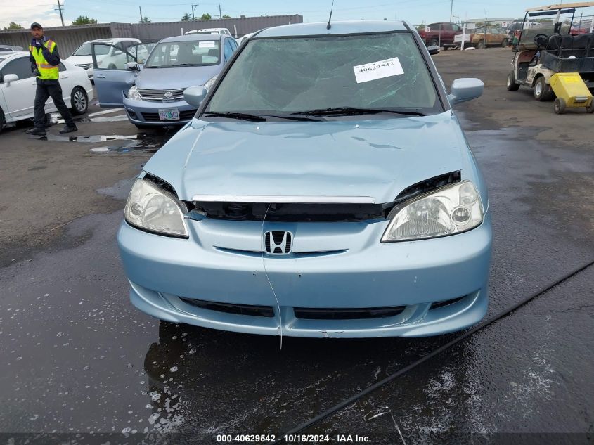 2003 Honda Civic Hybrid VIN: JHMES95643S021183 Lot: 40629542