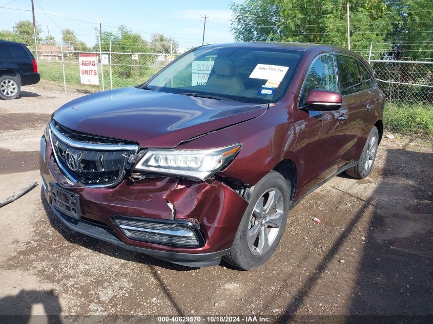 2016 Acura Mdx Acurawatch Plus Package VIN: 5FRYD4H26GB002897 Lot: 40629570