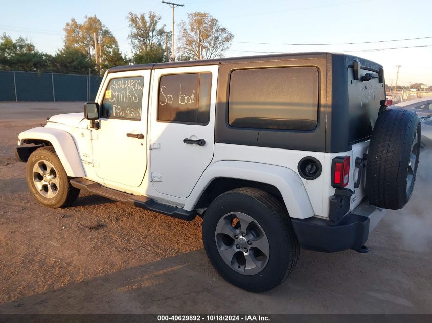 2018 Jeep Wrangler Jk Unlimited Sahara 4X4 VIN: 1C4BJWEG3JL832012 Lot: 40629892