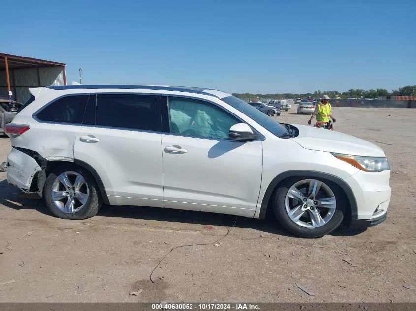 2015 Toyota Highlander Limited/Ltd Platinum VIN: 5TDYKRFH7FS108491 Lot: 40630052