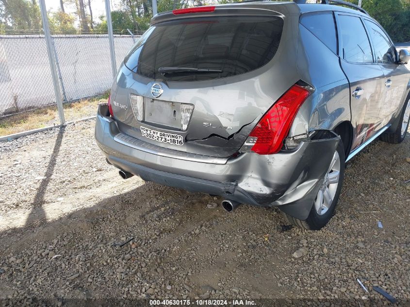 2006 Nissan Murano Sl VIN: JN8AZ08WX6W520915 Lot: 40630175