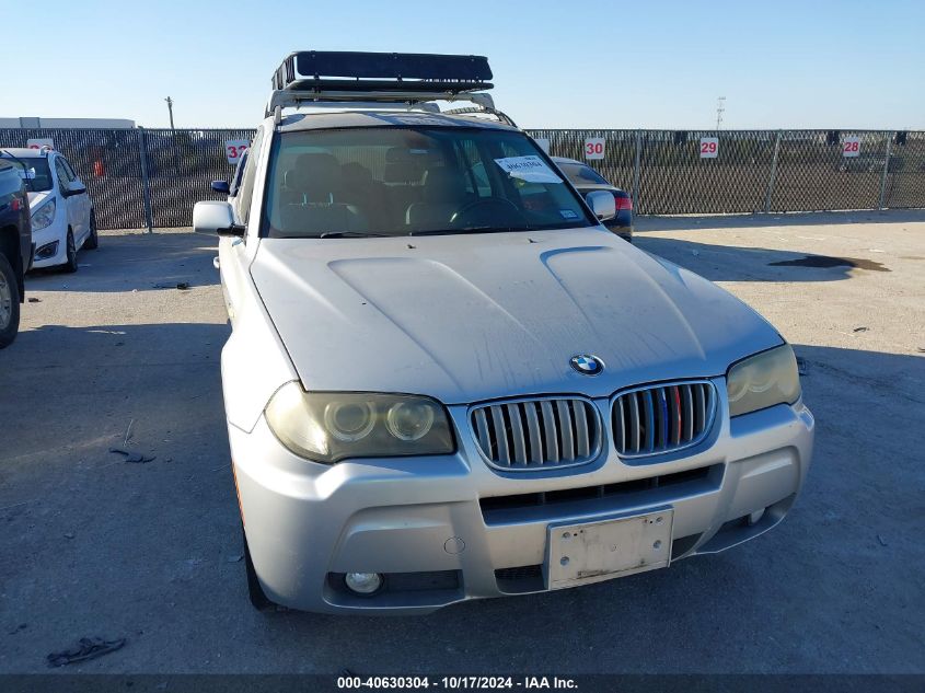 2007 BMW X3 3.0Si VIN: WBXPC93497WF11325 Lot: 40630304