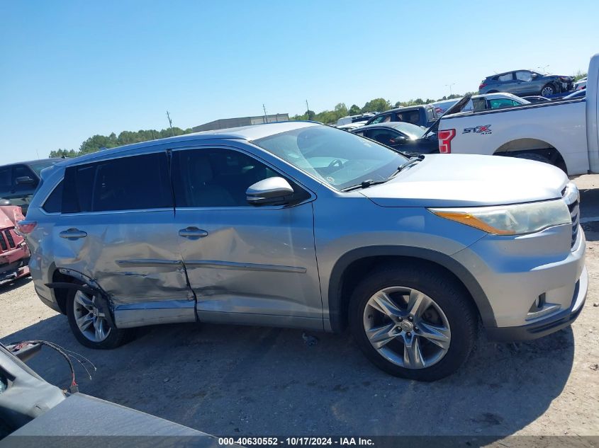 2015 Toyota Highlander Limited V6 VIN: 5TDYKRFH5FS118811 Lot: 40630552