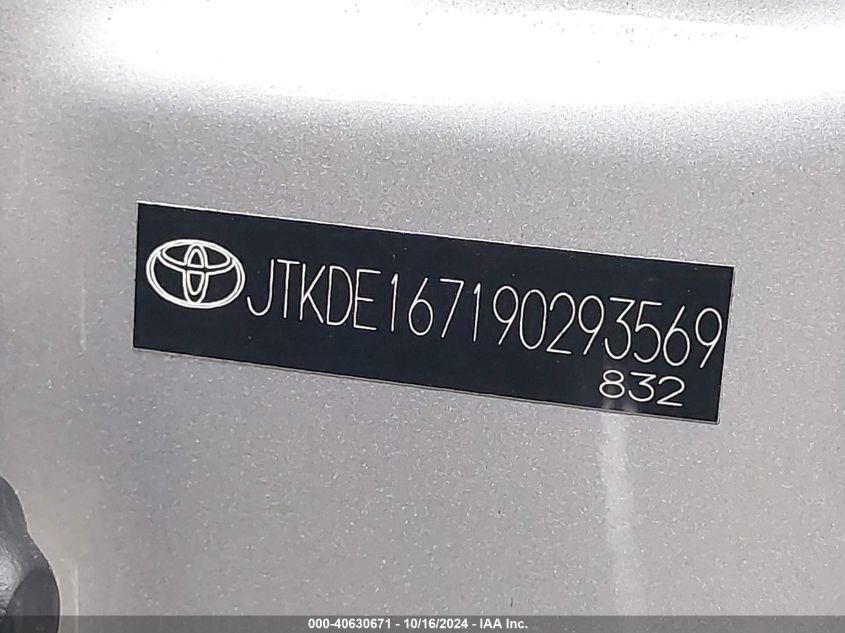 2009 Scion Tc VIN: JTKDE167190293569 Lot: 40630671