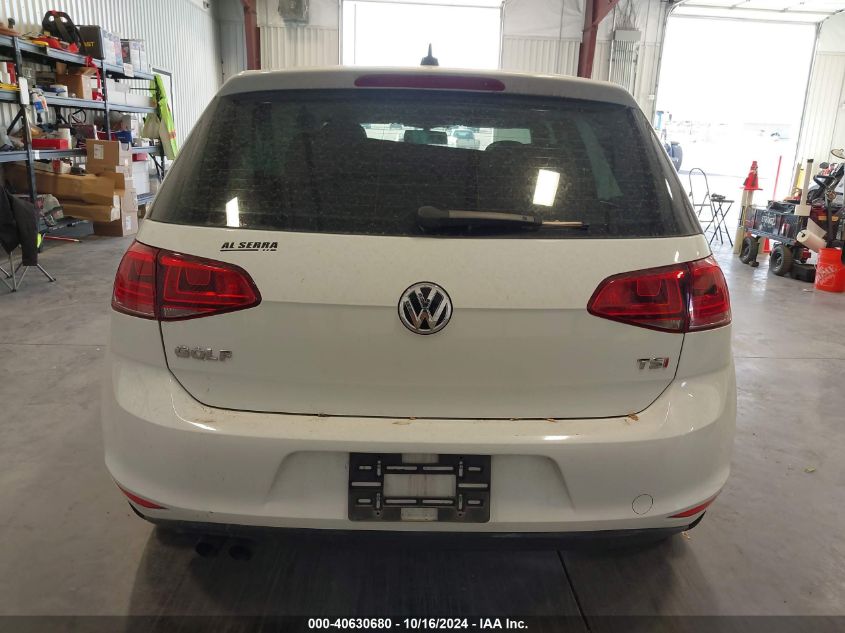 2015 Volkswagen Golf Tsi S 4-Door VIN: 3VW217AU7FM038330 Lot: 40630680