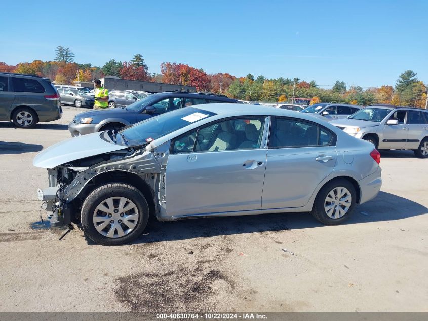 2012 Honda Civic Sdn Lx VIN: 19XFB2F56DEO85375 Lot: 40630764