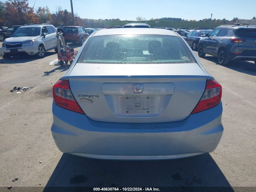 2012 Honda Civic Sdn Lx VIN: 19XFB2F56DEO85375 Lot: 40630764