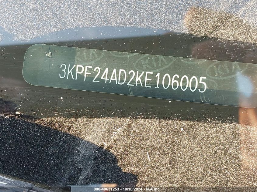 VIN 3KPF24AD2KE106005 2019 KIA FORTE LXS