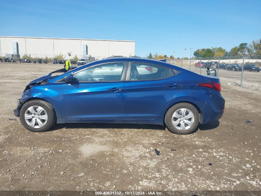 2016 Hyundai Elantra Se VIN: 5NPDH4AE5GH761115 Lot: 40631332