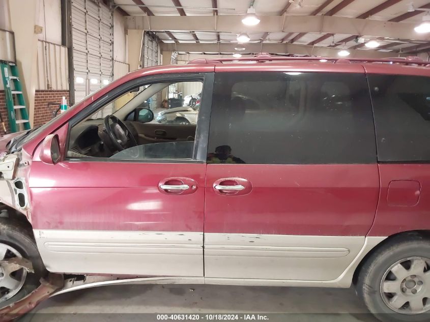 2002 Kia Sedona Ex/Lx VIN: KNDUP131526294339 Lot: 40631420