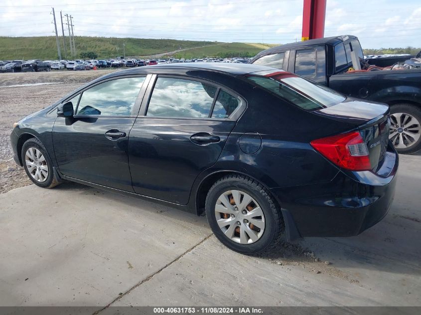 2012 Honda Civic Lx VIN: 19XFB2E55CE002276 Lot: 40631753