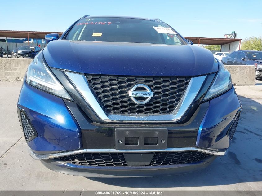 2020 Nissan Murano Sv Fwd VIN: 5N1AZ2BJ7LN106122 Lot: 40631769