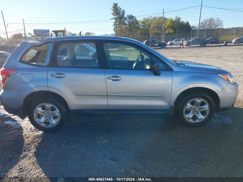 2015 Subaru Forester 2.5I VIN: JF2SJAAC2FH829572 Lot: 40631945