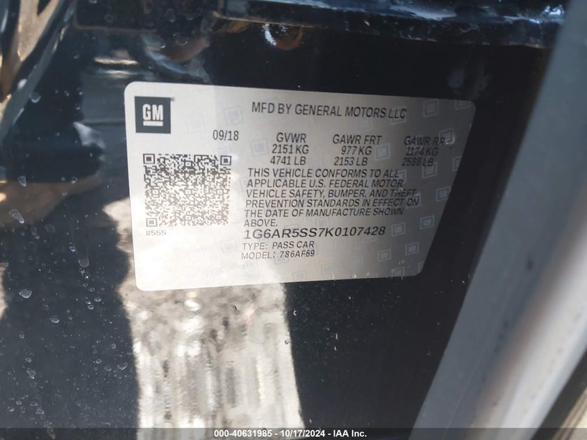 2019 CADILLAC CTS LUXURY - 1G6AR5SS7K0107428