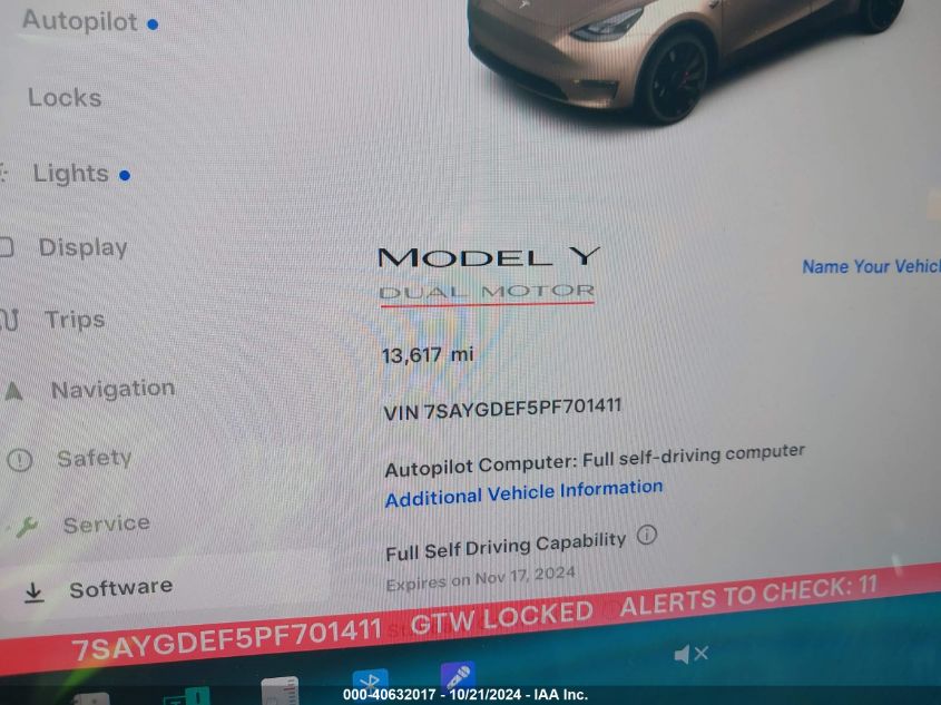 2023 TESLA MODEL Y AWD/PERFORMANCE DUAL MOTOR ALL-WHEEL DRIVE - 7SAYGDEF5PF701411