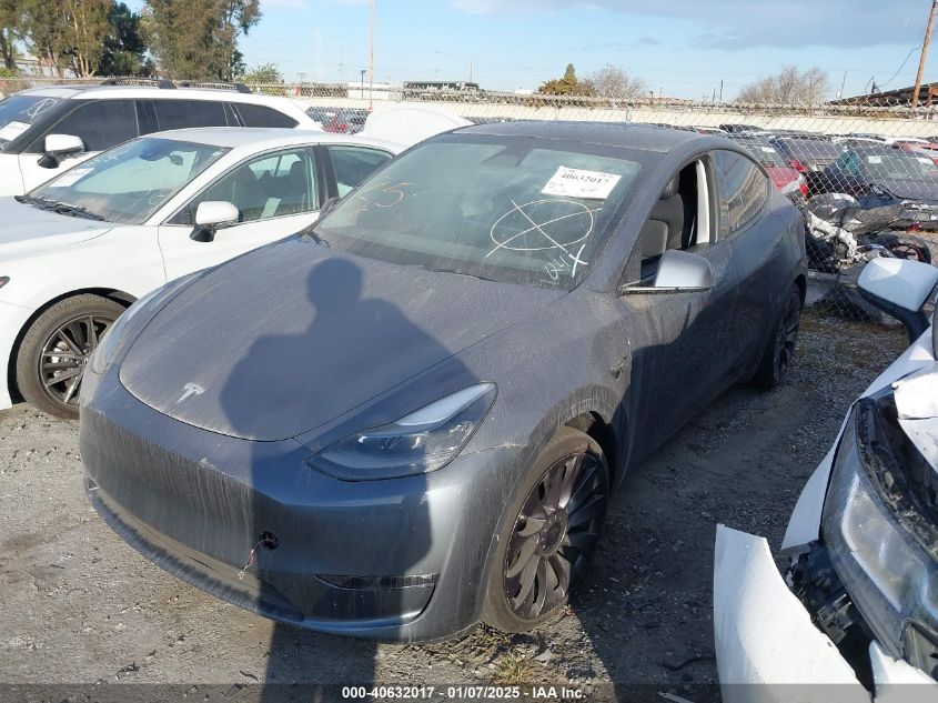 VIN 7SAYGDEF5PF701411 2023 Tesla Model Y, Awd/Perfo... no.2