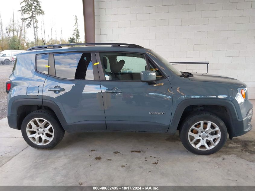 2018 Jeep Renegade Latitude 4X4 VIN: ZACCJBBB3JPH99885 Lot: 40632495