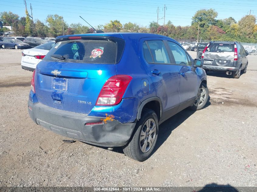 2016 Chevrolet Trax 1Ls VIN: KL7CJKSB9GB758628 Lot: 40632644