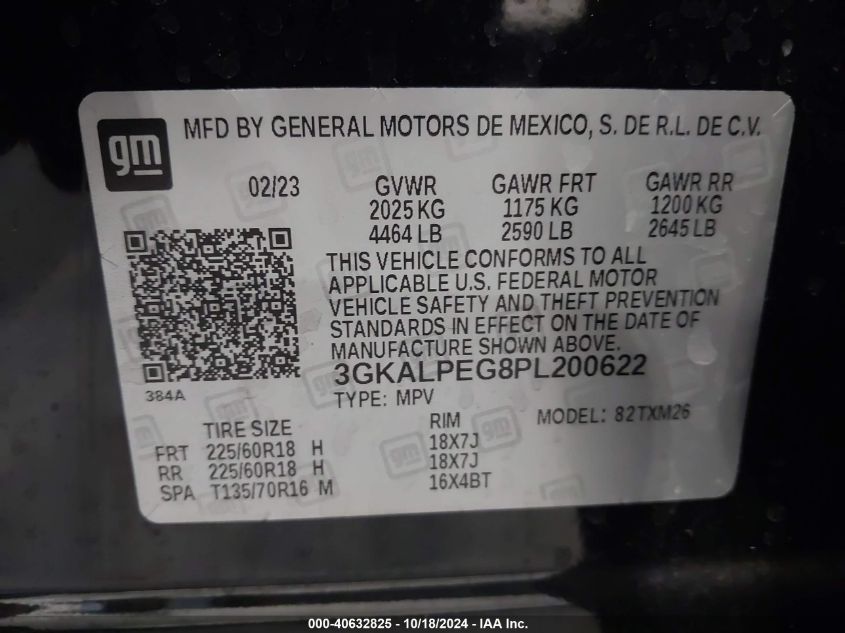 2023 GMC Terrain Fwd Slt VIN: 3GKALPEG8PL200622 Lot: 40632825