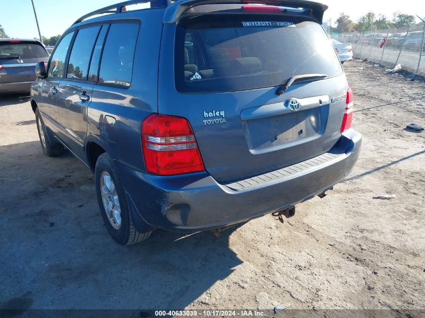 2002 Toyota Highlander VIN: JTEGD21A620028437 Lot: 40633039