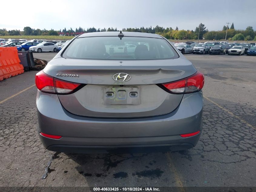 2016 Hyundai Elantra Value Edition VIN: KMHDH4AE8GU583993 Lot: 40633425