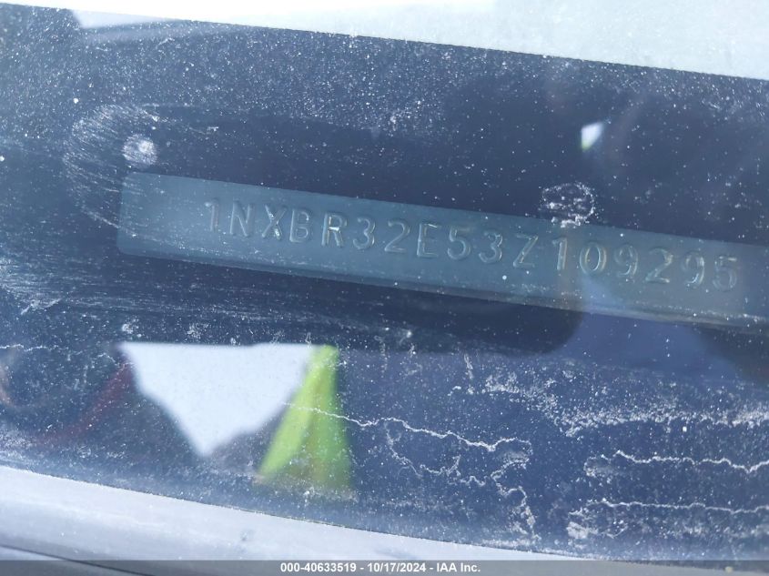 2003 Toyota Corolla Ce VIN: 1NXBR32E53Z109295 Lot: 40633519