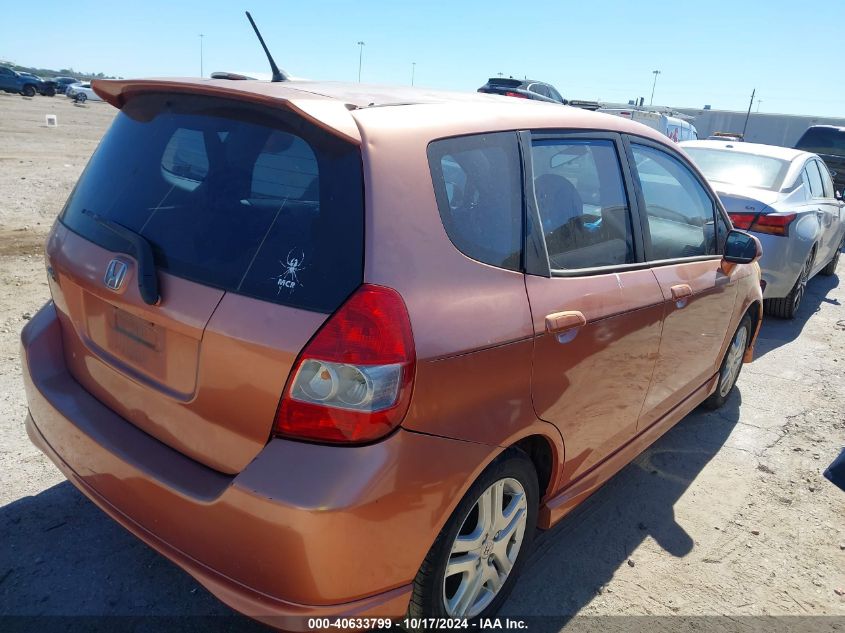 2008 Honda Fit Sport VIN: JHMGD37698S073395 Lot: 40633799