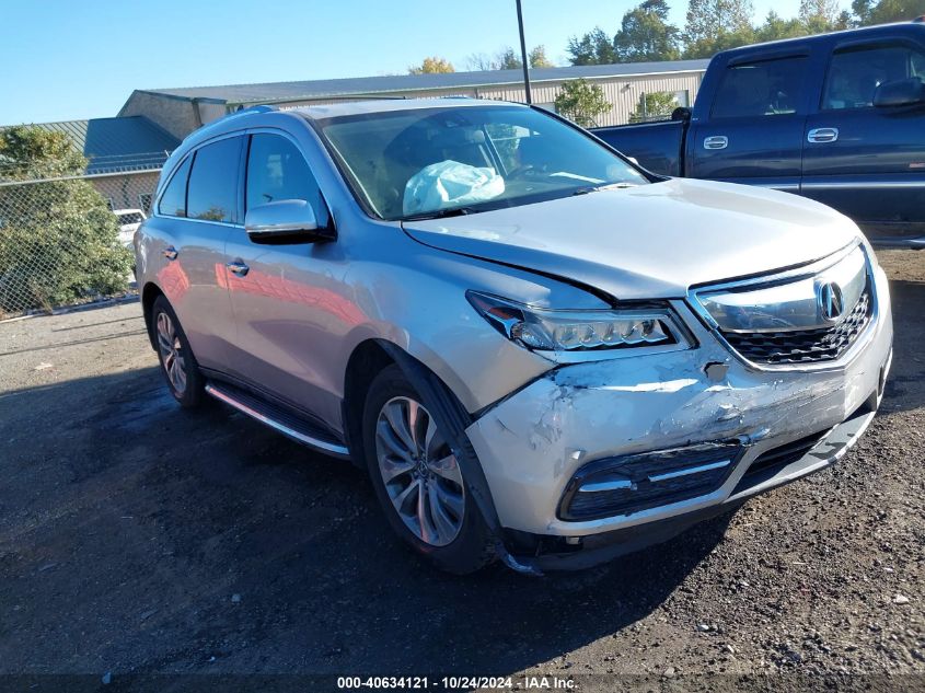 2015 Acura Mdx Technology Package VIN: 5FRYD4H43FB012531 Lot: 40634121