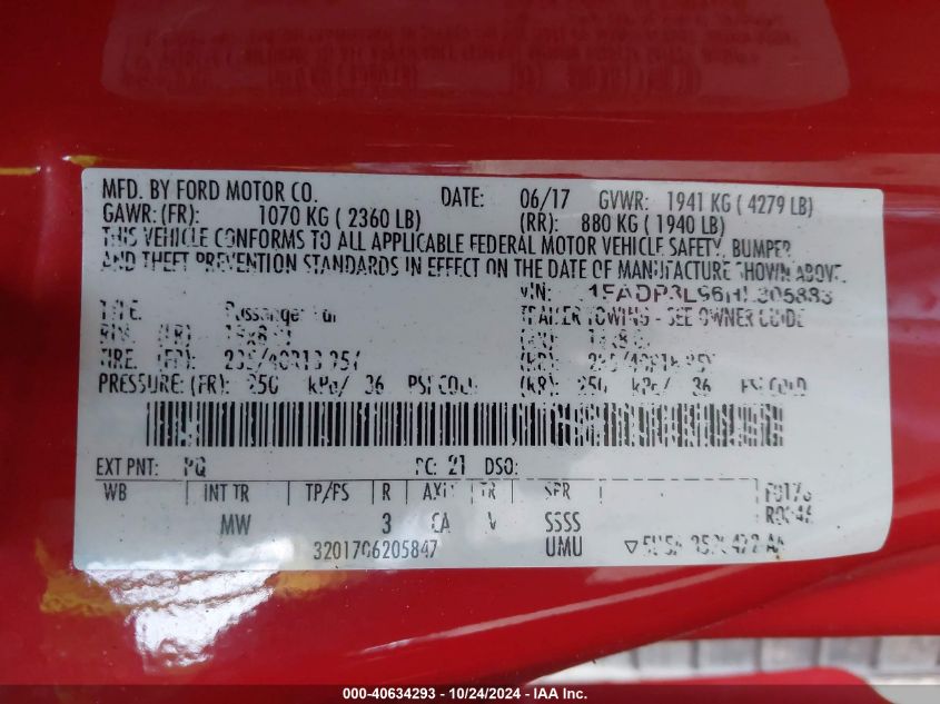 2017 FORD FOCUS ST - 1FADP3L96HL305883