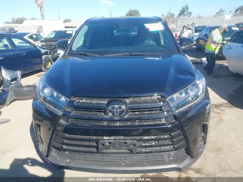 2019 Toyota Highlander Se VIN: 5TDKZRFH5KS569698 Lot: 40634468