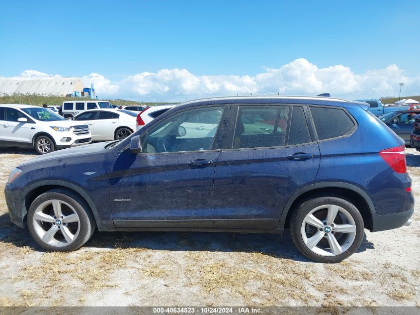 2017 BMW X3 Sdrive28I VIN: 5UXWZ7C30H0V92654 Lot: 40634523