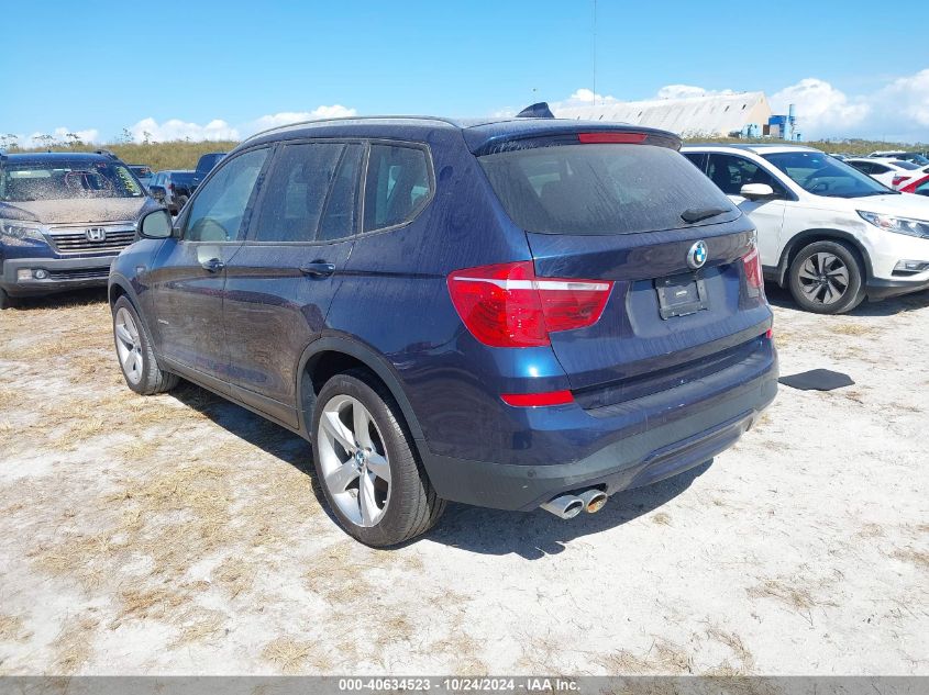 2017 BMW X3 Sdrive28I VIN: 5UXWZ7C30H0V92654 Lot: 40634523