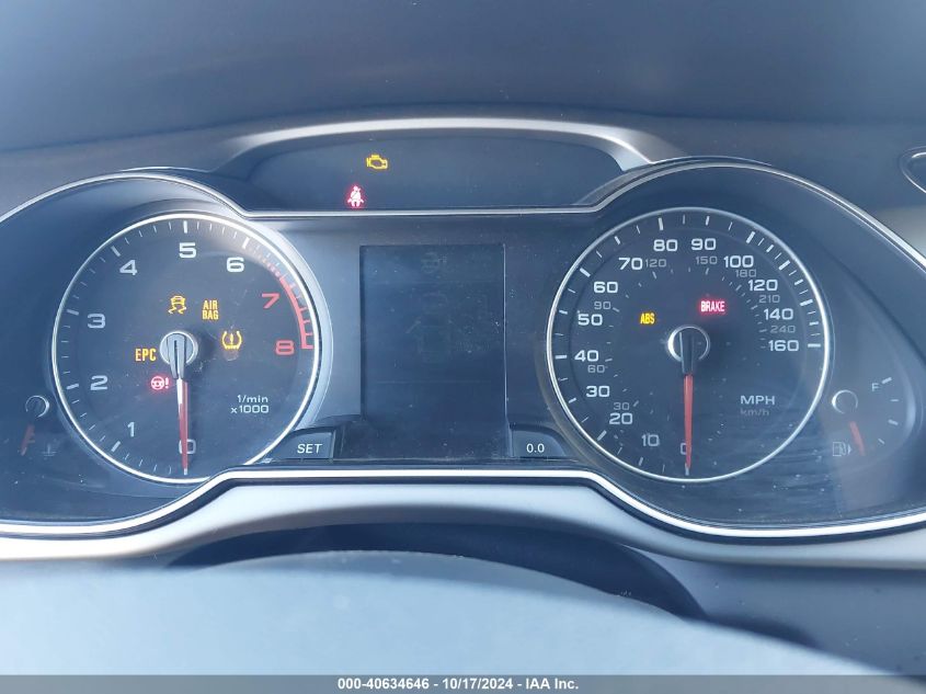 2013 Audi A4 2.0T Premium VIN: WAUBFAFL6DN007989 Lot: 40634646