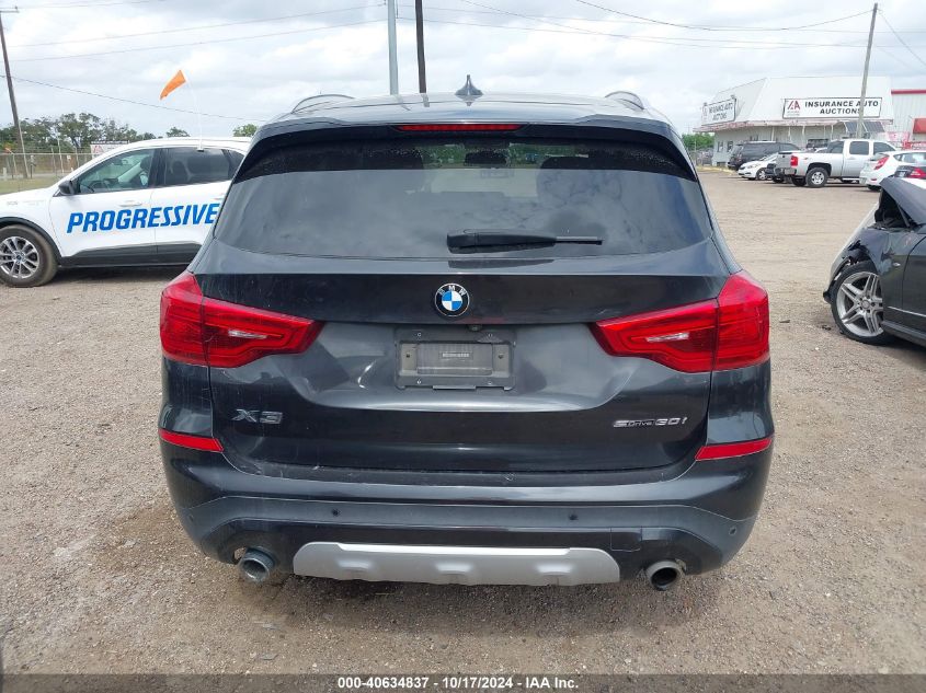 2019 BMW X3 Sdrive30I VIN: 5UXTR7C51KLF32752 Lot: 40634837