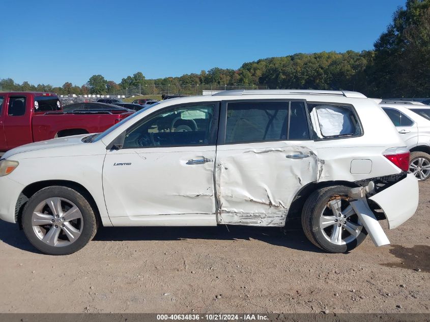 2008 Toyota Highlander Limited VIN: JTEES42A582070523 Lot: 40634836