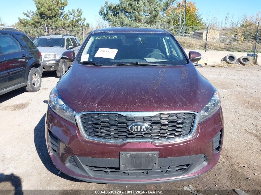 2019 Kia Sorento 2.4L Lx VIN: 5XYPGDA34KG558778 Lot: 40635120