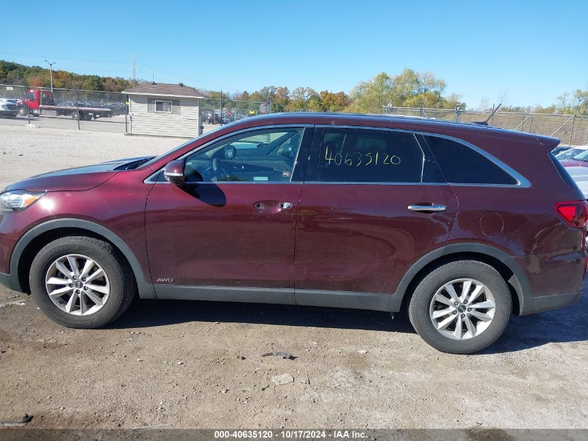 2019 Kia Sorento 2.4L Lx VIN: 5XYPGDA34KG558778 Lot: 40635120