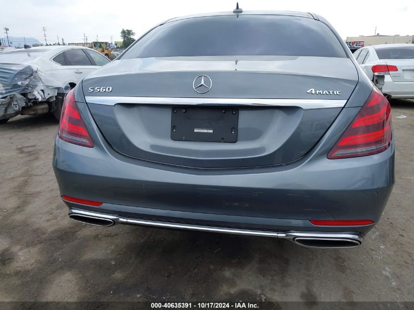 2019 Mercedes-Benz S 560 4Matic VIN: WDDUG8GB2KA473517 Lot: 40635391